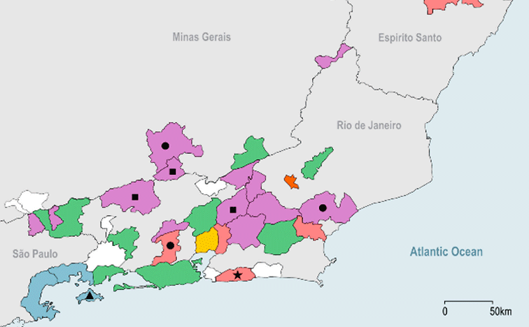 mapa mosquitos febre amarela